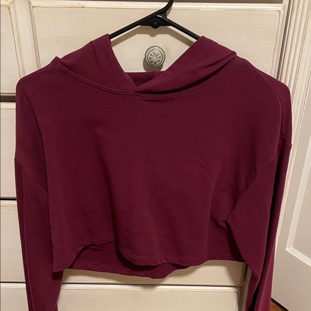 Balera Burgundy Cropped Hoodie